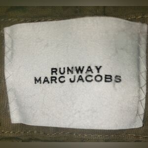 Runway Marc Jacobs military Olive Green khaki pencil ruching cargo pockets skirt